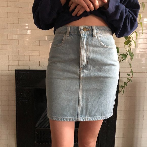 American Apparel Light Blue Mini Skirt - Picture 1 of 3